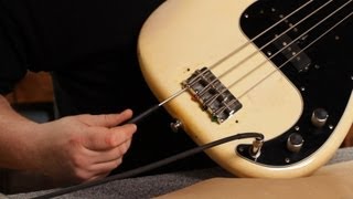 How to Adjust Intonation on a Bass  Guitar Setup [upl. by Ylecara560]