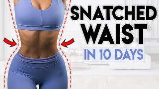 SNATCHED WAIST amp ABS in 10 Days  5 minute Home Workout [upl. by Akkin]